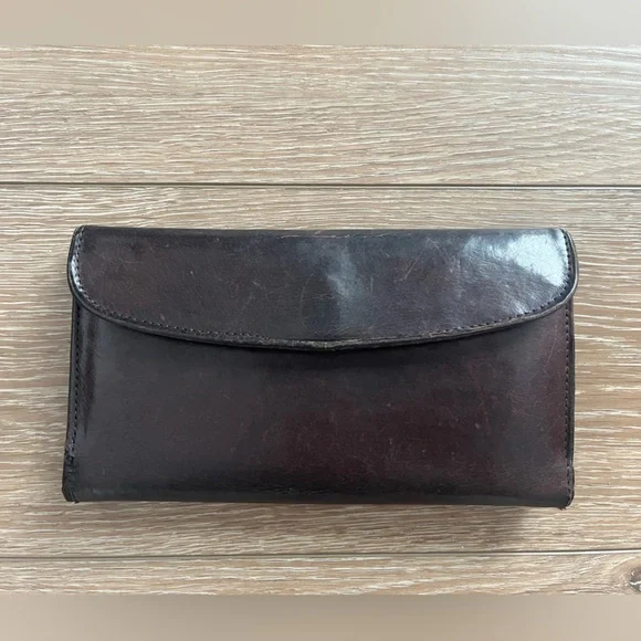 Vintage COACH Leather Tri Fold Brown Wallet neutral chic leather - Picture 1 of 13